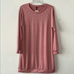 Sweatshirt T-Shirt Knit Dress Size Medium
